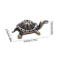 thumbnail image 3 of Incense Stick Holder, Metal Incense Burner, Turtle Shaped Incense Stick Rack for Desktop, Durable Brown and Golden Metal Incense Plug Holder, Compact and Unique Design, 3 of 7