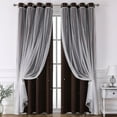 thumbnail image 1 of Nvzi Cortinas perforadas de estilo sencillo, cortinas de sombreado adecuadas para dormitorio, sala de estar, cocina (1 panel, 84,2" de largo x 52" de ancho, A84), 1 of 4
