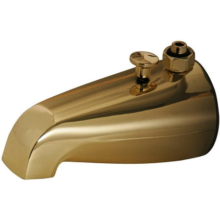 - Decor Plumbing Diverter Bath Spout, Polished Brass
