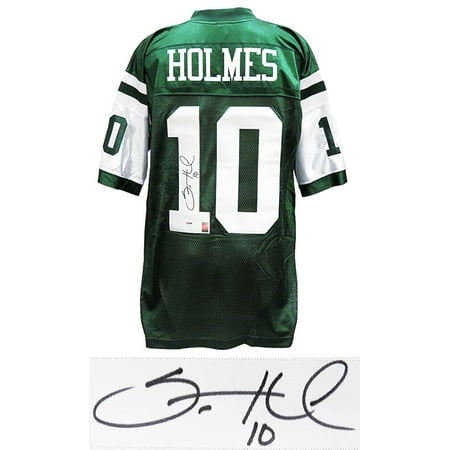 Santonio Holmes Signed New York Jets Green Reebok Prermier Football Jersey (PSA/DNA)