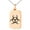 Rose, variant on Tioneer Stainless Steel Barbed Wire Biohazard Engraved Small Rectangle Dog Tag Charm Pendant Necklace