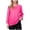 Hot Pink Shirts, variant on CAIVO Shirts WoWomen's Casual V Neck Pullover 3/4 Sleeve Solid Color Base Tops Summer Blouse Holiday Back To School Dailywear