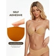 thumbnail image 4 of Wingslove Adhesive Bra Reusable Strapless Self Silicone Push-up Invisible Sticky Bras for Backless Dress, Nude B, 4 of 5