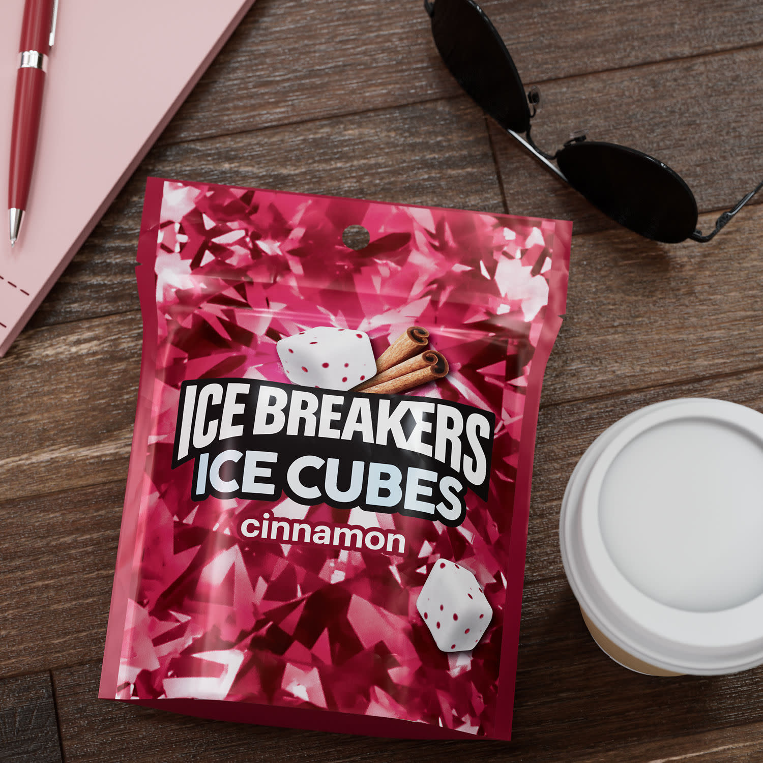 Ice Breakers Ice Cubes Cinnamon Gum, 100 Pieces photo 5