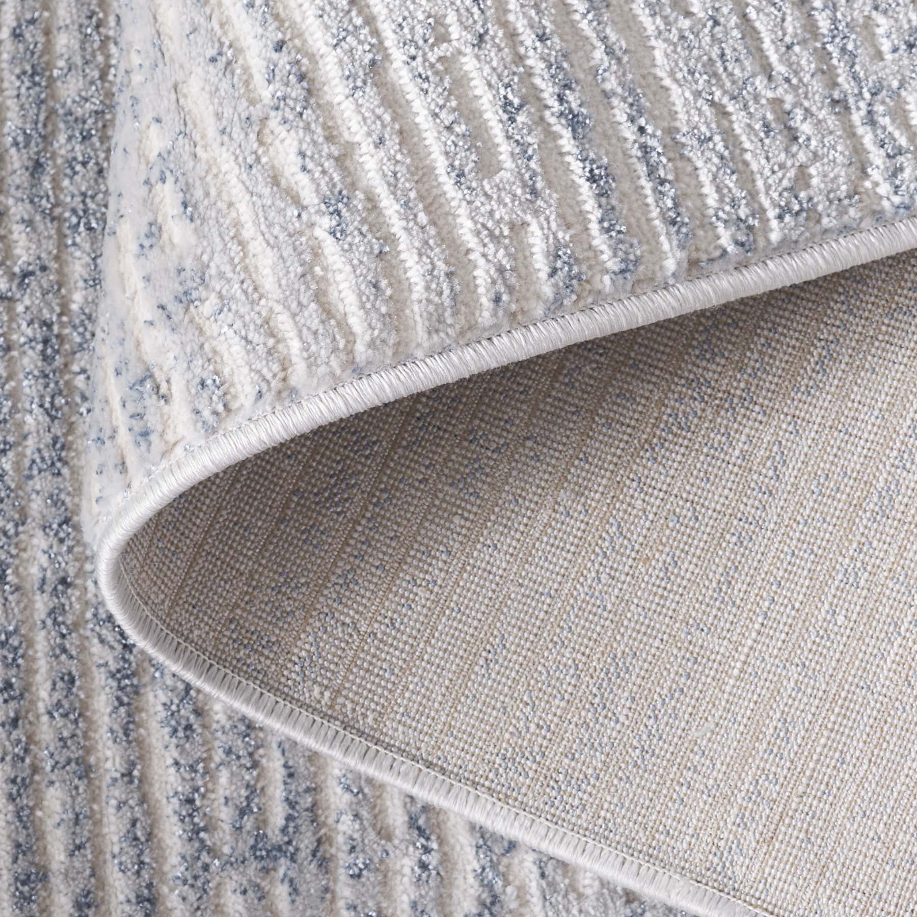 SAFAVIEH Whisper Zoe Solid Area Rug, Blue/Grey, 5'3" x 7'6"