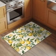 thumbnail image 2 of Summer Lemon Front Door Rugs 2x3 ft Yellow Flower Leaves Beige Small Rug for Entryway Non Slip Washable Bathroom Door Mat Absorbent Floor Mat for Indoor Entrance, 2 of 9