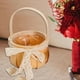 thumbnail image 4 of Cesta de flores, cesta de almacenamiento con lazo decorativa con asa, cesta de Pascua, cesta de niña de flores para fiesta de Baby Shower, cocina, 4 of 9