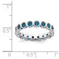 thumbnail image 5 of 925 Sterling Silver Stackable Expressions Blue Topaz Ring Size: 9; for Adults and Teens; for Women and Men, 5 of 5