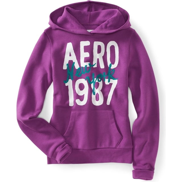 Aeropostale Womens New York 1987 Kangaroo Pocket Hoodie Sudadera 541 M Aeropostale Sudadera