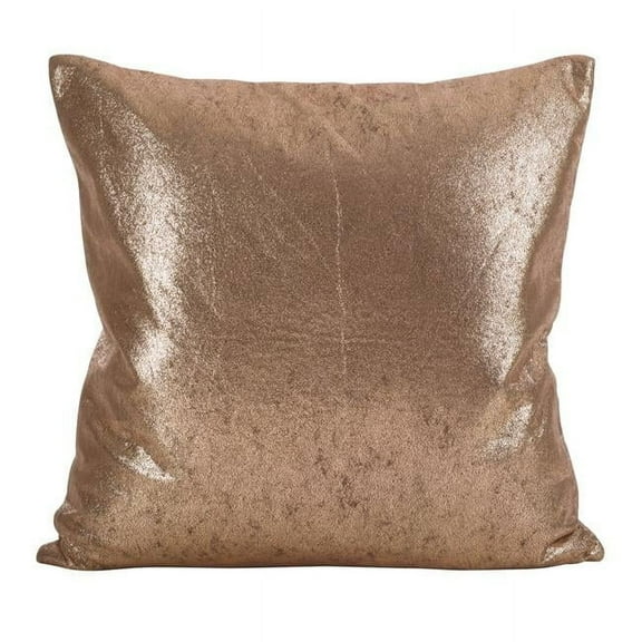 Saro Lifestyle Shimmering Metallic Design Down Filled Throw Pillow Rose