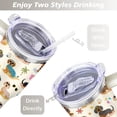thumbnail image 5 of Cute Canine Design 40oz Water Bottle - BPA Free Dog Lovers Tumbler with Handle & Straw - Gift for Women Coffee Mug, 5 of 7