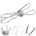 thumbnail image 2 of 6 pinzas para ropa de acero inoxidable, pinzas multifunción para ropa, pinzas para ropa (8,5 cm) brillar Electrónica, 2 of 5