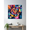thumbnail image 2 of Energetic Geometric Chaos Poster Wall Art, Modern Wall Decor For Living Room Bedroom, 30x30 UNFRAMED, 2 of 3