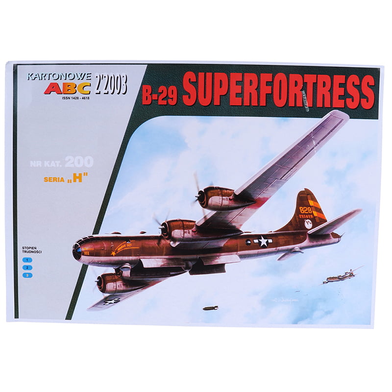 1:47 B-29 Super Aerial Fortress Bomber Aircraft DIY 3D Paper Model Kit Toys newm 