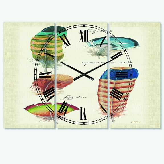 Designart 'Feathers Cottage Family II' Traditional wall clock