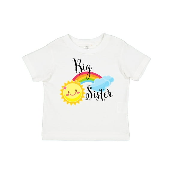 Inktastic Big Sister- Sun and Rainbow Girls Toddler T-Shirt