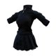 thumbnail image 3 of Conjunto de ropa de uniforme femenino, camisa, falda, de entrenamiento, colección, accesorio resistente y fácil de usar, ropa femenina para Abrigo negro, 3 of 8