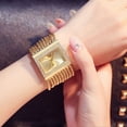 thumbnail image 2 of Reloj de pulsera cuadrado con diamantes de moda para mujer Reloj sencillo, 2 of 6