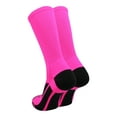 thumbnail image 2 of TCK Elite Performance Solid Color Crew Socks (Hot Pink, Large), 2 of 2