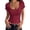 Burgundy, variant on Women's Short Sleeve Tops Summer Lace Trim Square Neck Slim Fitted Going Out Basic Tee Shirts Y2K Clothes