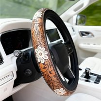 Car Steering Wheel Cover, Retro Cowboy Universal Anti-Slip Steering Wheel Cover, 38 cm