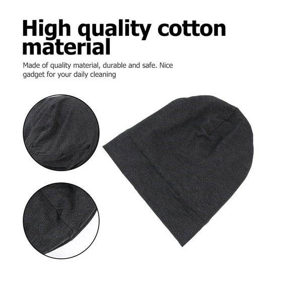 LOLIPPYY 1Set Hair Sleep Cap Dark Grey Comfortable for Washing Face and Makeup