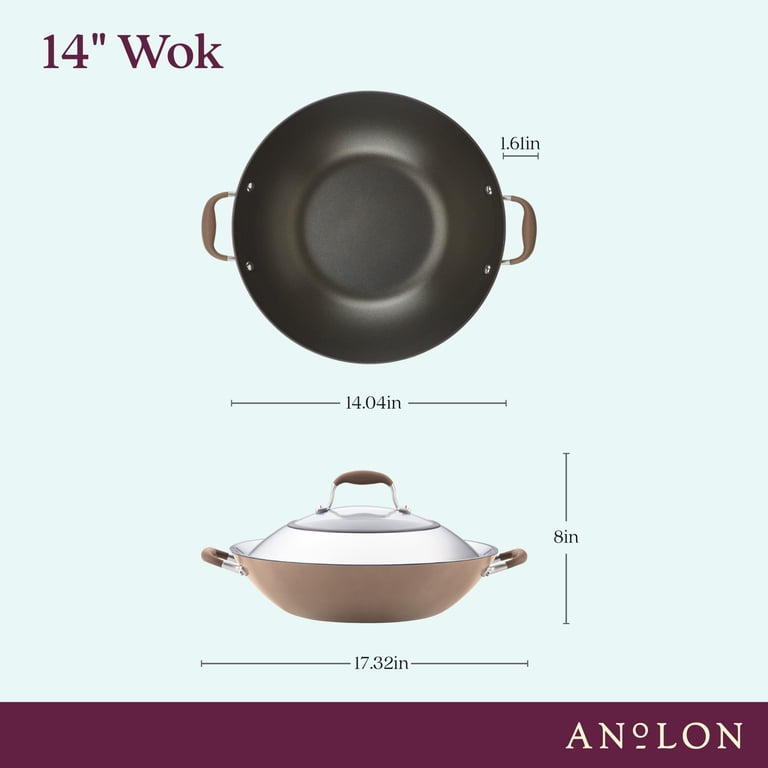 Anolon Advanced Home 14-Inch Nonstick Wok with Lid photo 2