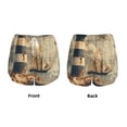 thumbnail image 3 of Balery Vintage Nautical Lighthouse Pantalones cortos deportivos para mujer con forro y dos bolsillos, elásticos, para entrenamiento, gimnasio, yoga-X-Large, 3 of 7