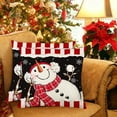 thumbnail image 6 of Tarmeek Christmas Pillow Covers 18x18 Inch Christmas Decorations, Seasonal Winter Xmas Holiday Decor Snowman Throw Pillow Covers for Home Decor Christmas Decorations Indoor, 6 of 6
