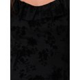 thumbnail image 5 of INSPIRE CHIC Women's Mesh Dresses Gothic Vintage Sweetheart Neck Sleeveless Ruffles Floral Jacquard A-Line Dress S Black, 5 of 6
