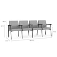 thumbnail image 4 of Mystic Reception Waiting 4-Seat Tandem Seating / Charcoal Steel / Navy Blue, 4 of 7