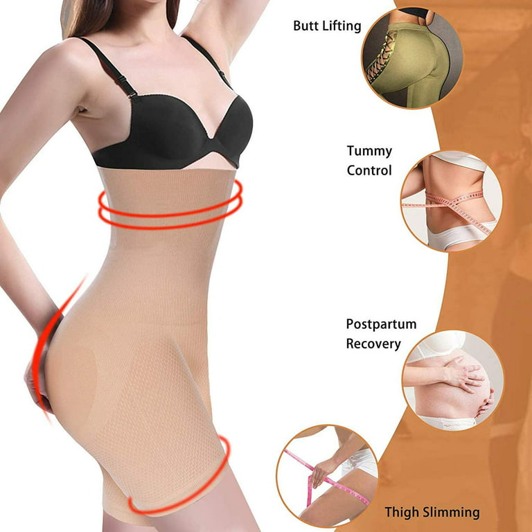 Loday Women Waist Trainer Shapewear Tummy Control Body Shaper Shorts  Hi-Waist Butt Lifter Thigh Slimmer(Black,XS/S) 