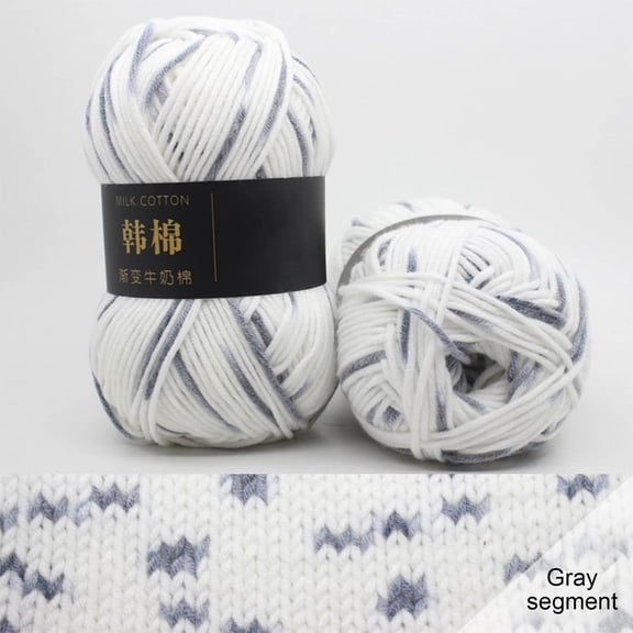 BGZLEU 50g Soft Variegated Yarn - Soft Comfortable Pure Color Woolen Yarn for Knitting and Crochet for Hand Crochet Knitting Craft DIY Making Towel Coat Scarf Clothes, #01