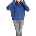 thumbnail image 1 of Sanctuary Clothing suéter con cuello vuelto para mujer, azul, mediano, 1 of 1