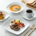thumbnail image 6 of MALACASA, Series JULIA, 60-Piece Porcelain Dinner Set, Ivory White Dinnerware Set, Service for 12, 6 of 8