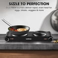 thumbnail image 3 of CUSIMAX 1800W Double Burner Hot Plate Walmart Exclusive, Portable Countertop Cast-Iron Stove with Concealed Handle, Independent Heat Controls & Easy-Clean Black Stainless Design, 3 of 8