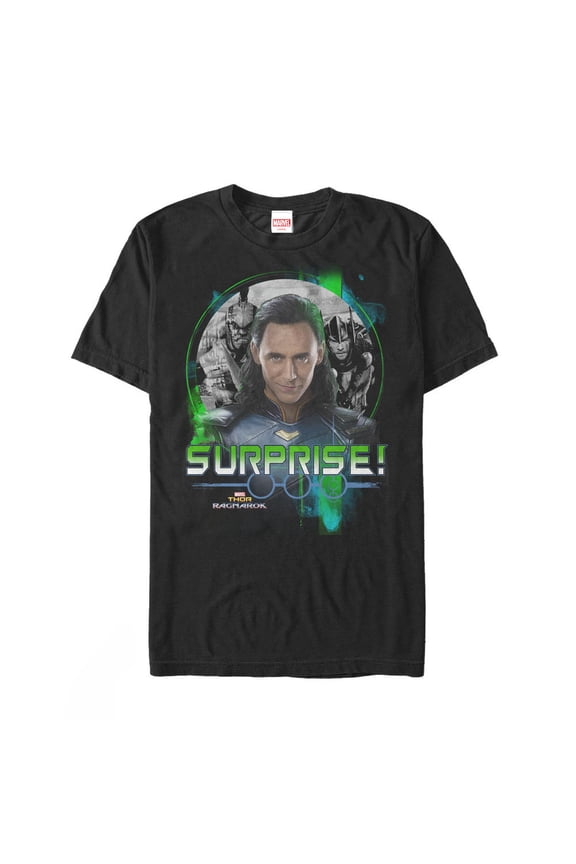 Men's Marvel Thor: Ragnarok Loki Surprise  Graphic Tee Black Small