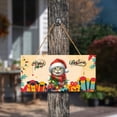 thumbnail image 3 of Merry Christmas Santa American Shorthair Scarf Twinkling Lights Xmas Holiday Landscape Wood Sign Cat Lover Kitten Owner Gifts Hanging Wall Home Decor - 00022, 3 of 5