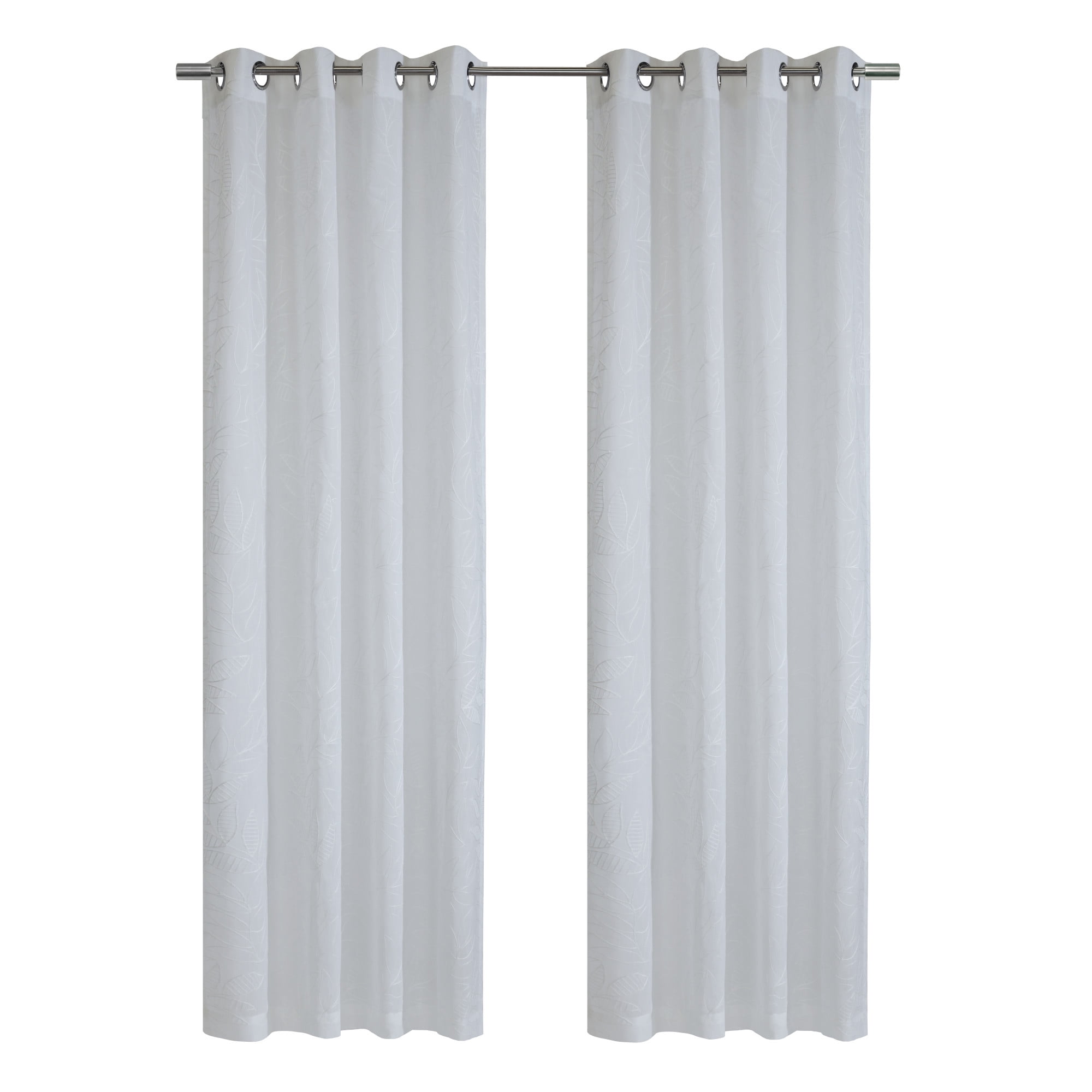 Loft Living Valera Sheer Grommet Indoor Curtain 52 x 108 in White