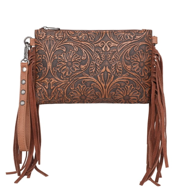 Bandolera Montana West Mini de piel de vacuno MBB-MW1217-181BR