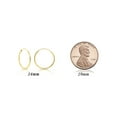 thumbnail image 6 of Tilo Jewelry 14K Yellow Gold Endless Hoop Earrings, 1mm Tube (14mm) Women, Men & Unisex, 6 of 10