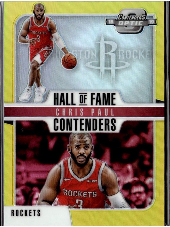 2019 Panini Contenders Optic Chris Paul #11 Yellow /10 Houston Rockets NBA Basketball Trading Card