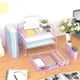 thumbnail image 2 of Organizador de escritorio Marbrasse de 4 niveles con archivador y cajón, color morado, 2 of 7