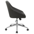 thumbnail image 4 of Nmkwnr Upholstered Faux Leather Office Chair with Wheels, Adjustable Desk Chair for Home Office, Dark Brown, 4 of 7