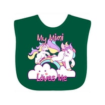 Inktastic My Mimi Loves Me Unicorn Girls Baby Bib