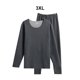 thumbnail image 3 of Qarigey Conjunto de ropa interior térmica para hombre, capa base gruesa, vestido cálido, ropa de invierno colorida ajustada pura, pintura interior conjuntos de ropa Gris&amp;gt;3XL NO4 Qarigey AP013689-04, 3 of 6