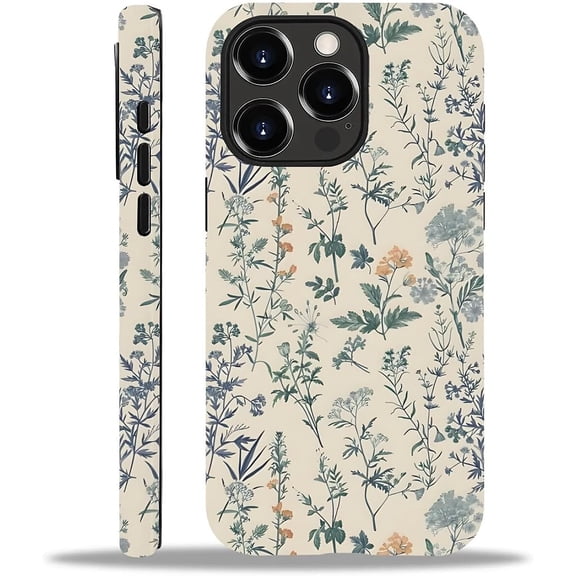 Case for iPhone 13 Pro,Floc Flower Splicing Exquisitely Pattern Double Protective Phone Cover Cases Soft Silicone for iPhone 13 Pro