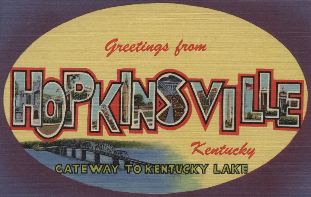 Hopkinsville, Kentucky, Large Letter Scenes (24x36 Giclee Gallery Art