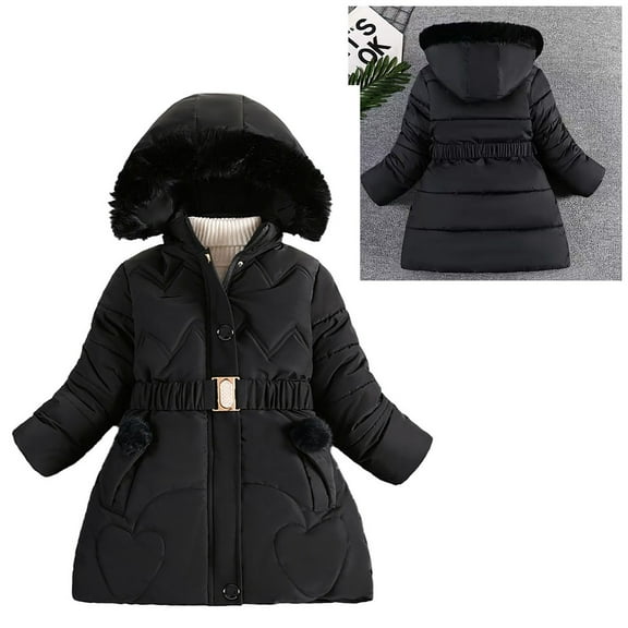 Baby Boys Winter Coat,Kids Puffer Coat Mid-length Hooded Jackets With Pockets Long Sleeve Light Winter Coats For Kids Baby Girls Outerwear Coats Baby Winter Coat