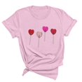 thumbnail image 2 of Sakmal Pink Plus Size Tops for Women Short Sleeve Love Heart Crew Neck T-Shirts Womens Shirts for Summer, 2 of 4